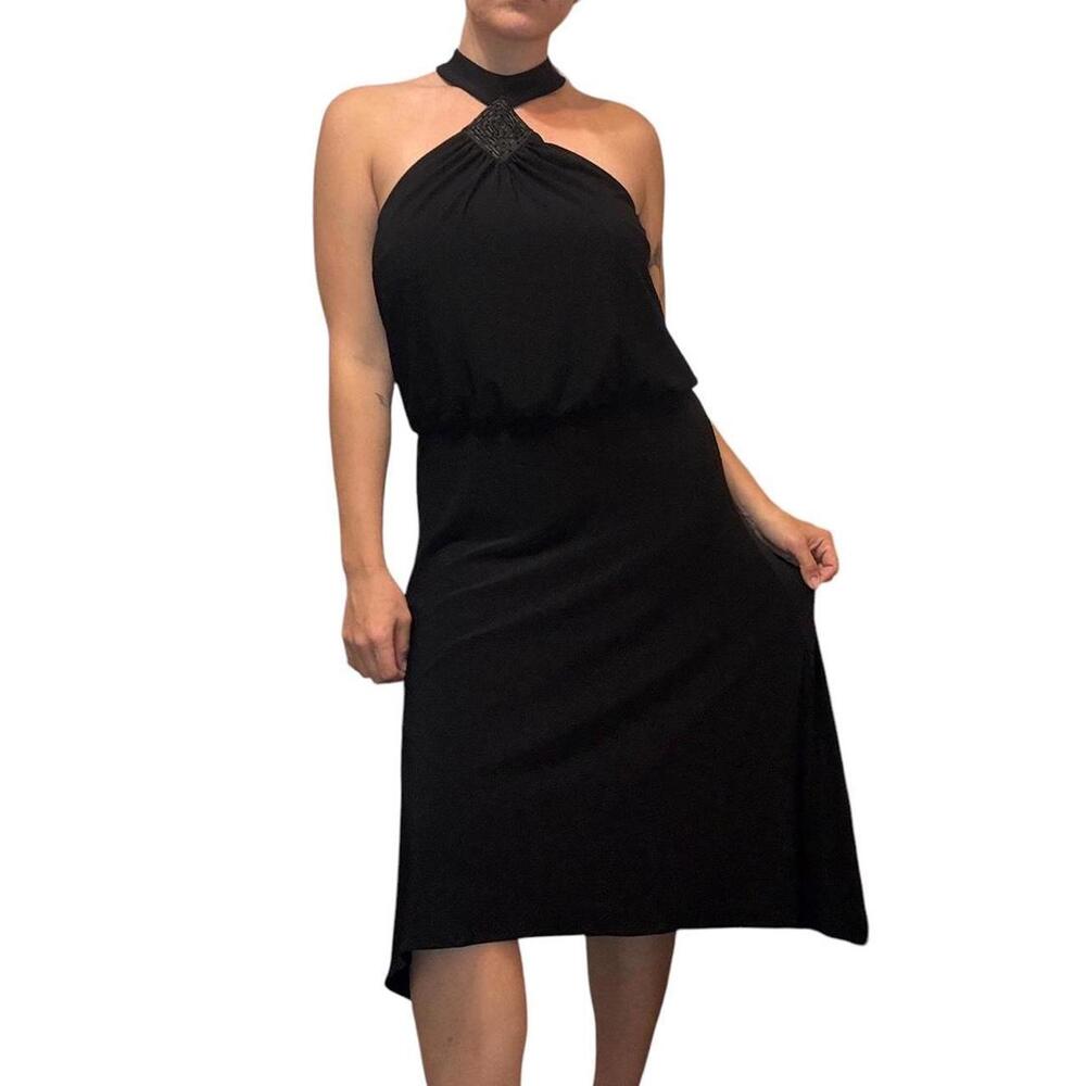 Halter Drop Waist Vintage Dress, Size 8